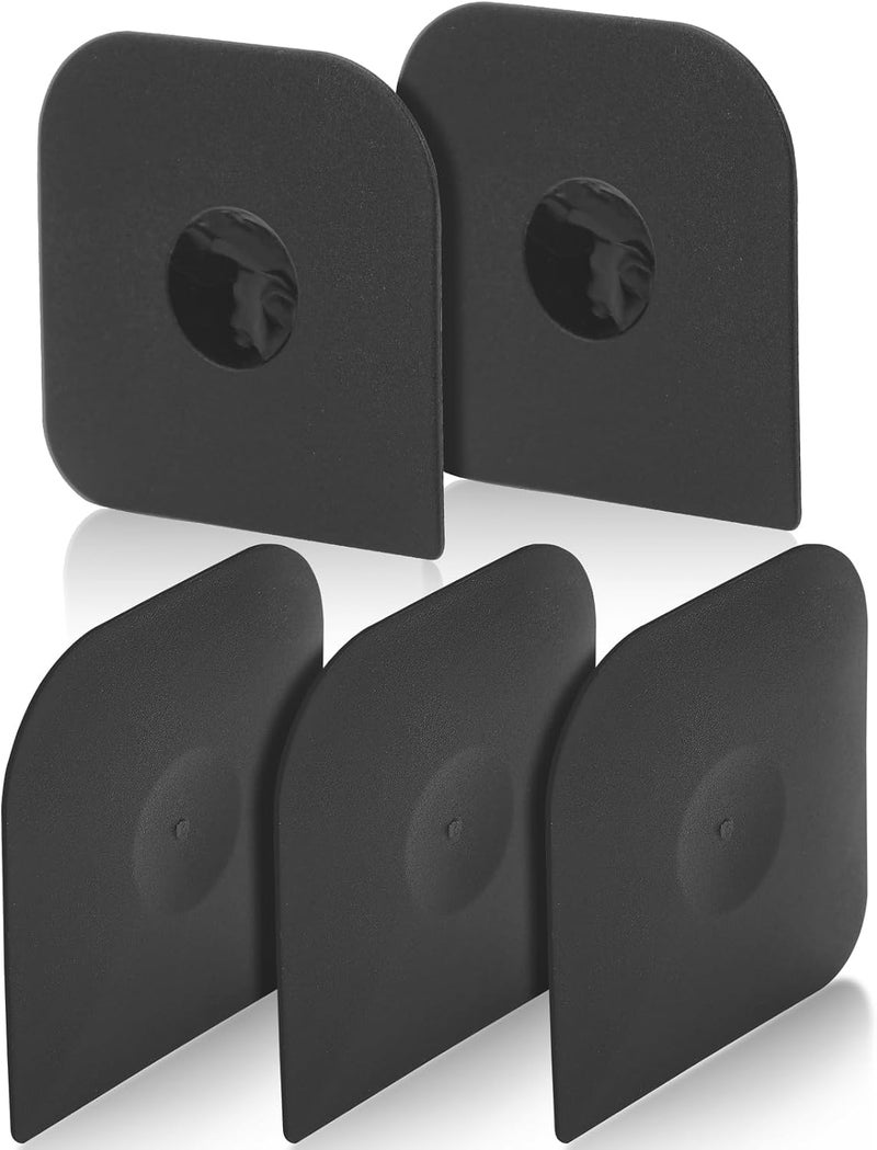 Herda Pan Scraper Pot Scraper Plastic Kitchen Scraper Tool, 5pcs Food Scraper Dish Scraper Hard Nylon Platic Cleaning Scraper Tool for Kitchen Pan, Pot, Cast Iron (Black) - Image 1